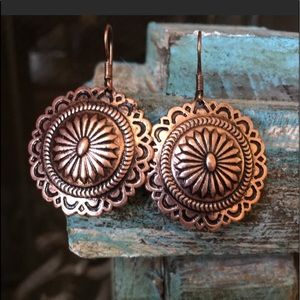 COPPER CONCHO EARRINGS